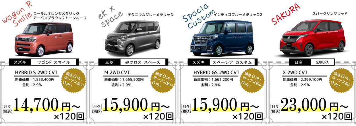 長崎で新車の「軽が安い」のは飯島商事 おすすめ車種3