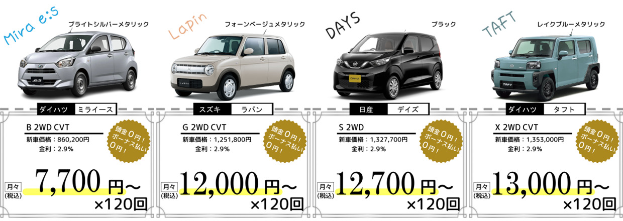 長崎で新車の「軽が安い」のは飯島商事 おすすめ車種1
